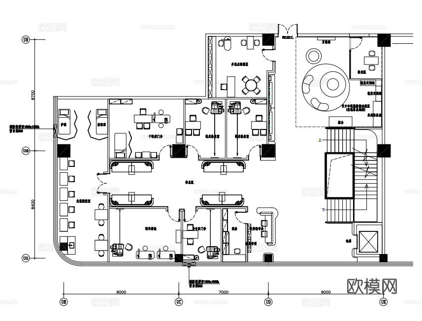 眼镜店 最新全套施工图 效果图合集cad施工图