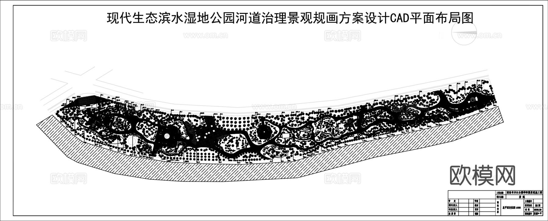 公园景观CAD平面布局图cad施工图