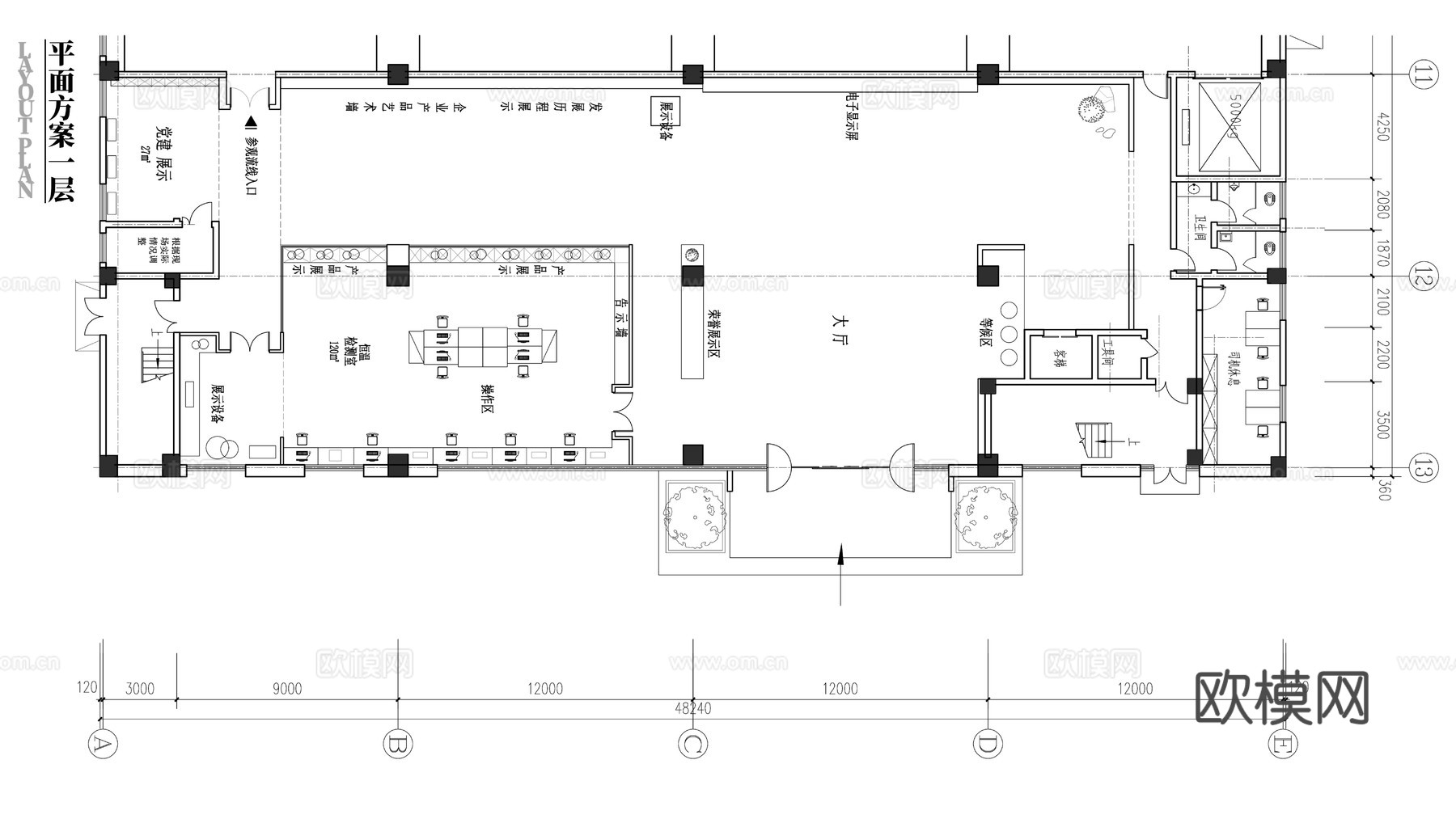 高级感公司办公室 最新全套施工图 效果图合集cad施工图