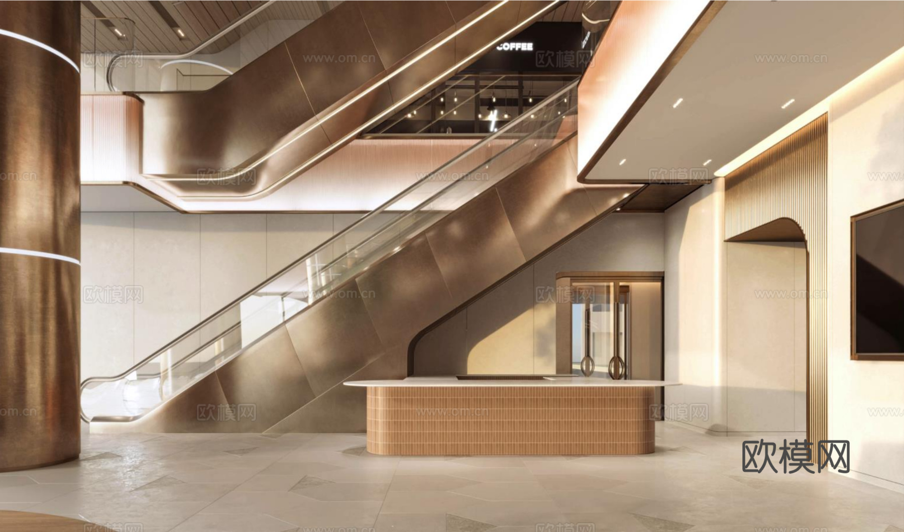 轻奢高级办公楼 最新全套施工图 效果图合集cad施工图