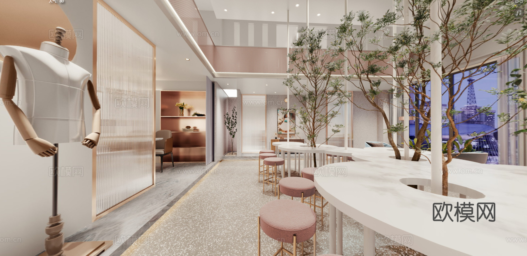 摄影工作室 最新全套施工图 效果图合集cad施工图