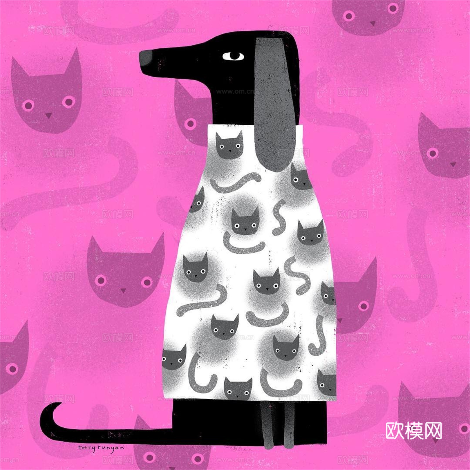 可爱动物手绘，创意童趣插画，猫咪动物插画，治愈系插画，可爱儿下载