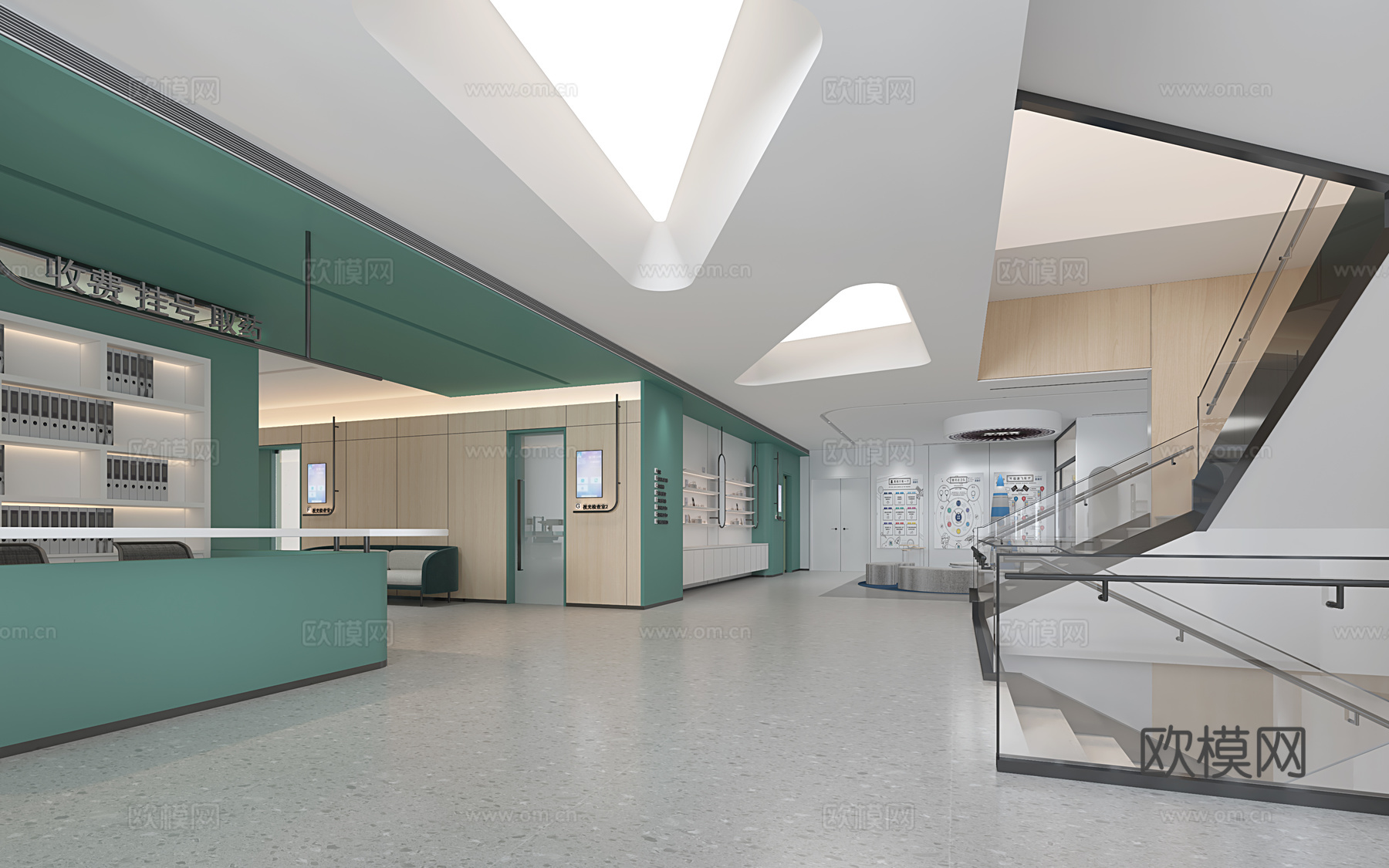 眼镜店 最新全套施工图 效果图合集cad施工图