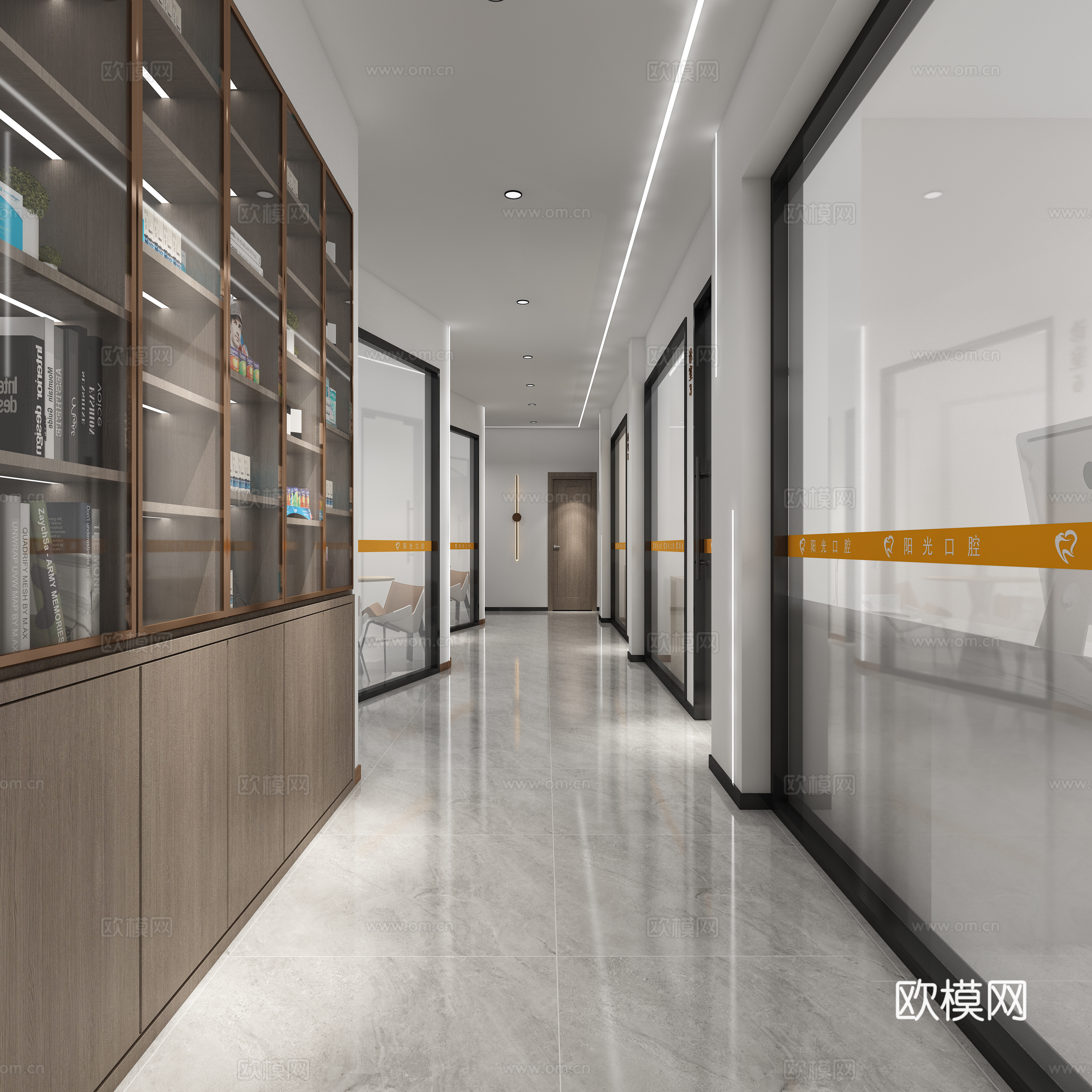 牙科医院 最新全套施工图 效果图合集cad施工图cad施工图