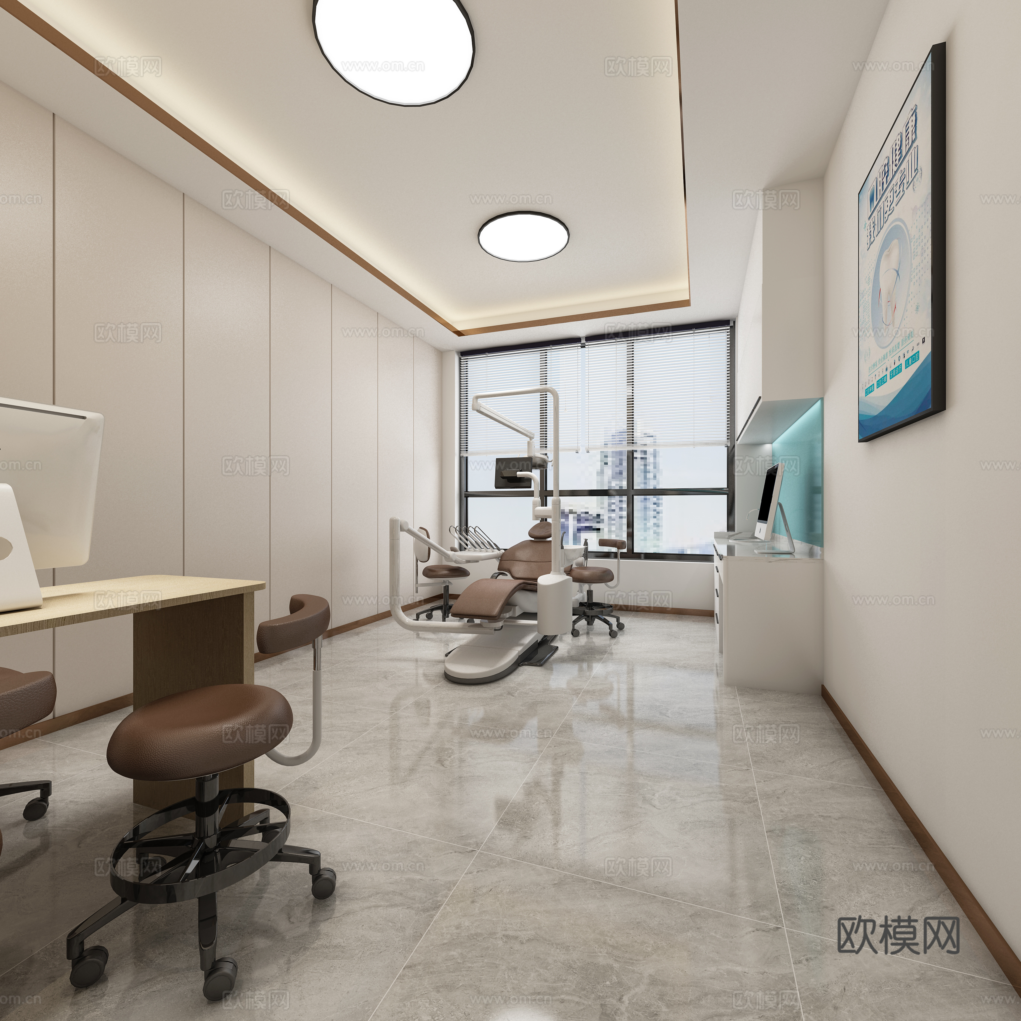 牙科医院 最新全套施工图 效果图合集cad施工图cad施工图