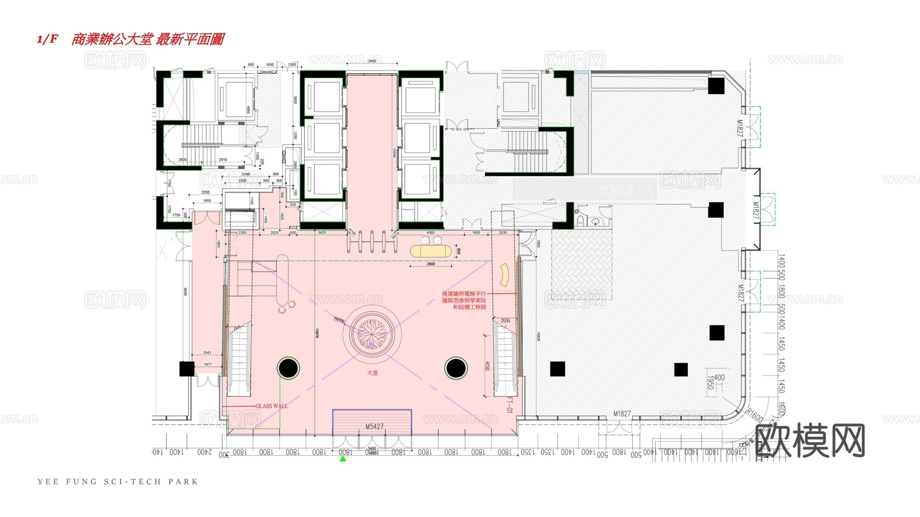 轻奢高级办公楼 最新全套施工图 效果图合集cad施工图