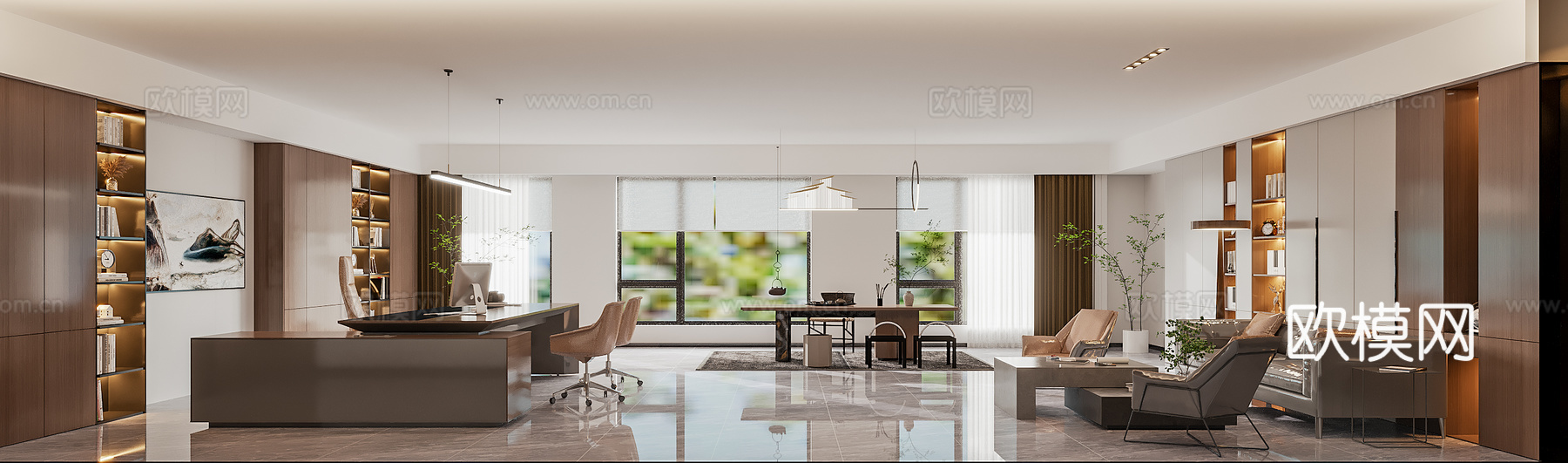 科技办公室 最新全套施工图 效果图合集cad施工图