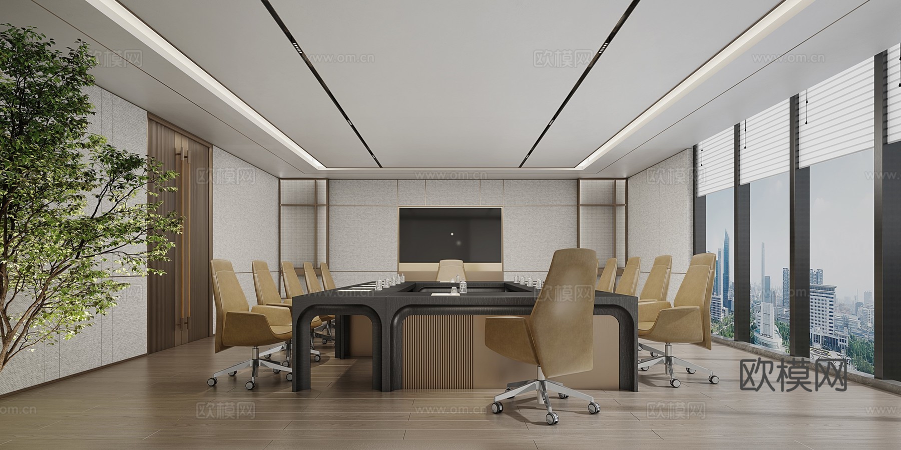 高级感公司办公室 最新全套施工图 效果图合集cad施工图