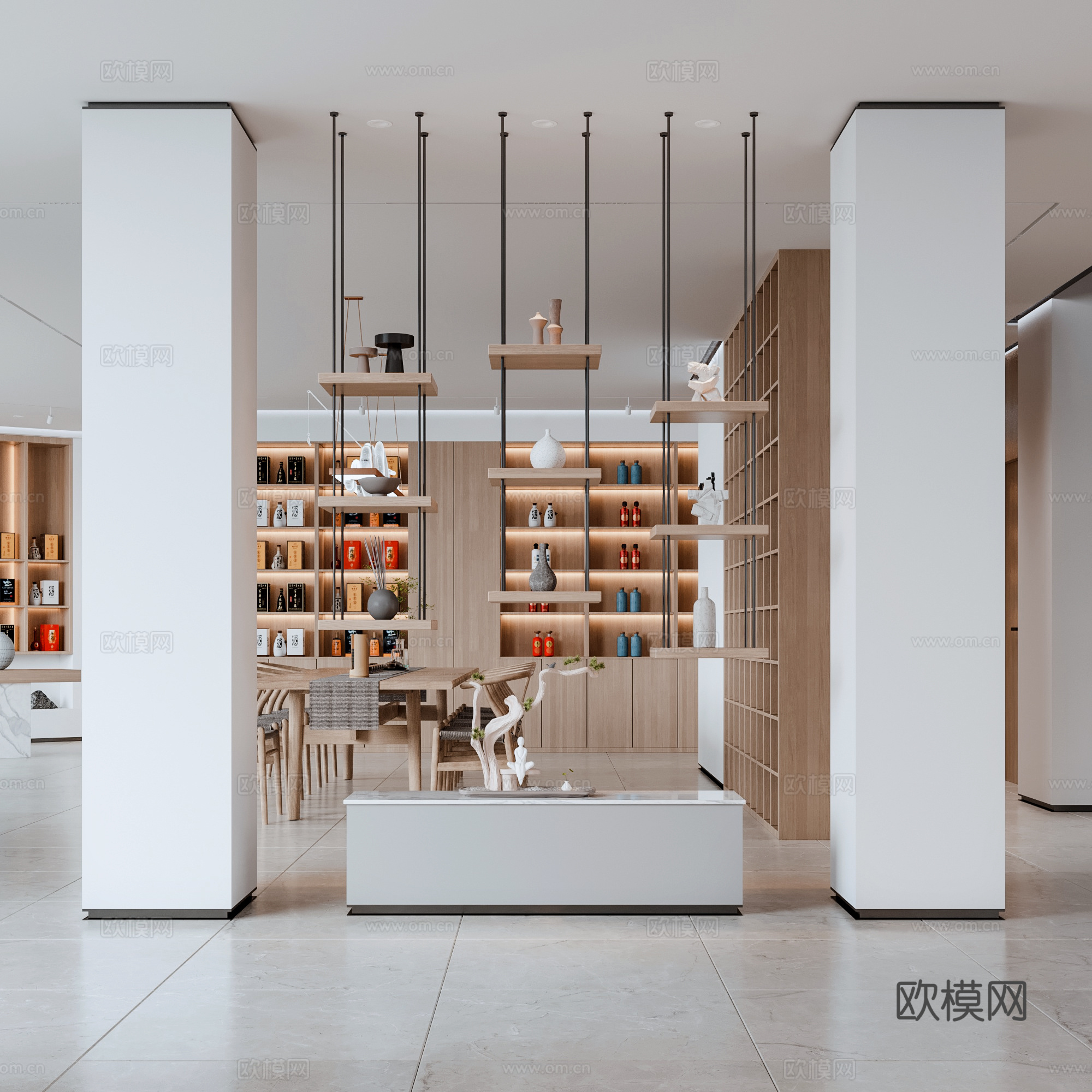 新中式酒庄 最新全套施工图 效果图合集cad施工图