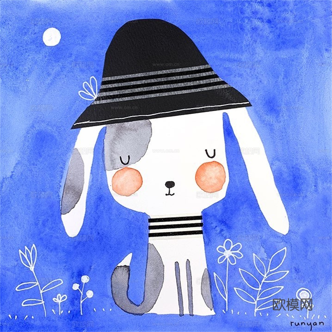 可爱动物手绘，创意童趣插画，猫咪动物插画，治愈系插画，可爱儿下载