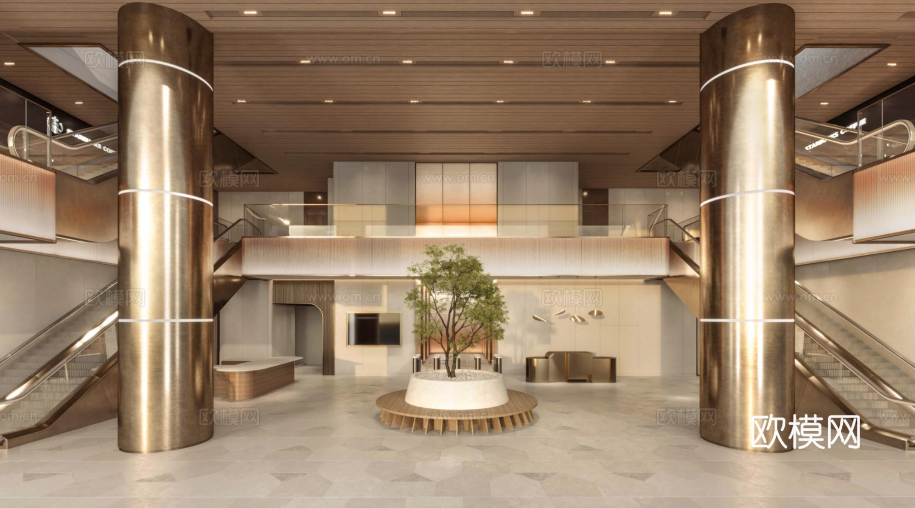 轻奢高级办公楼 最新全套施工图 效果图合集cad施工图