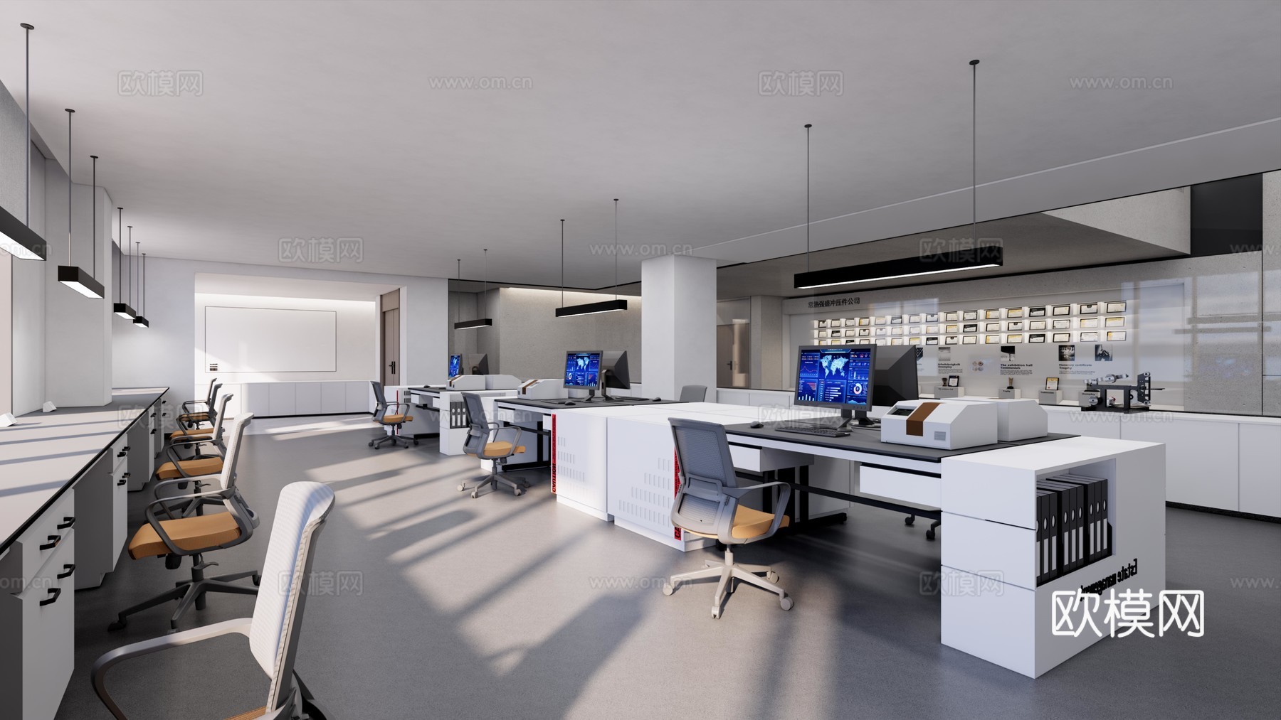 高级感公司办公室 最新全套施工图 效果图合集cad施工图