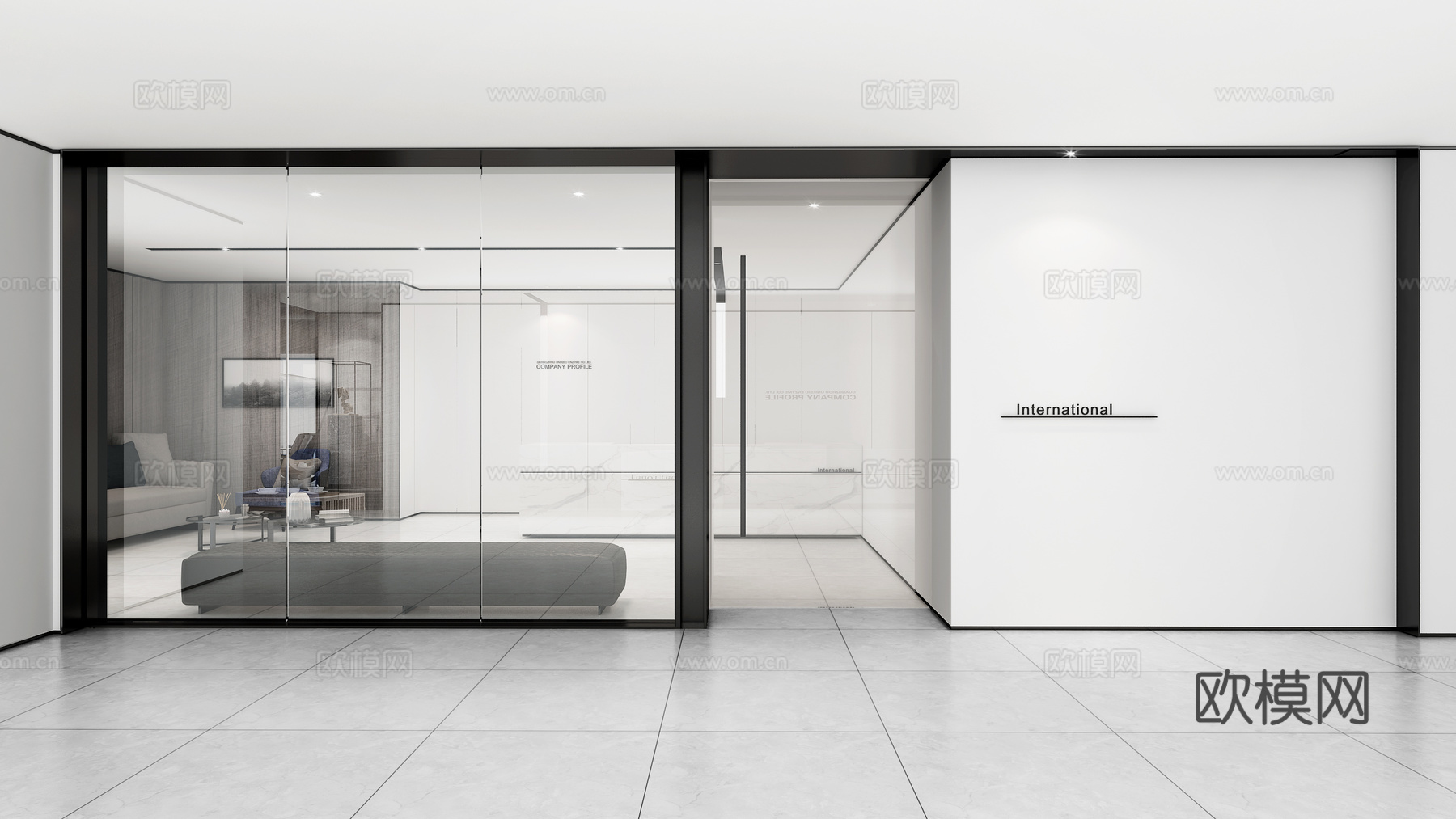 570平办公室 最新全套施工图 效果图合集cad施工图