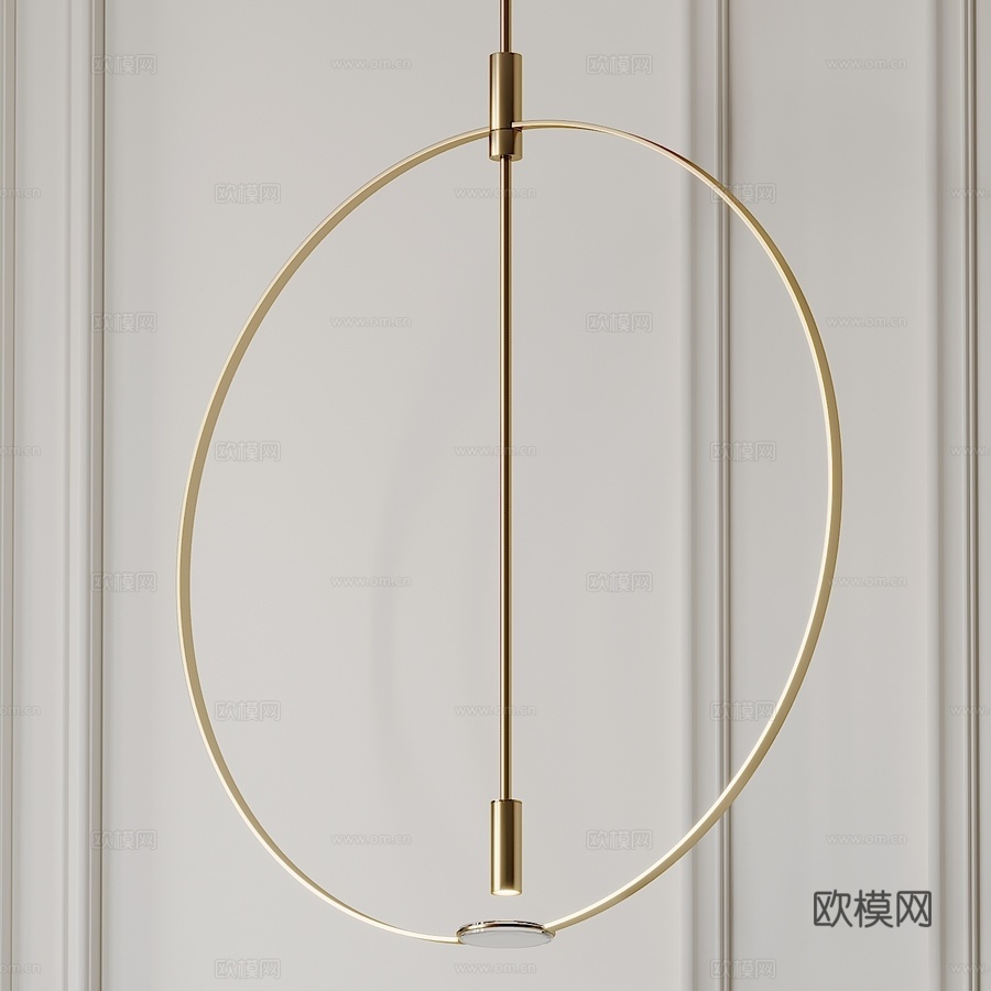 Formafantasma三角吊灯放大镜3d模型下载（渲染图2）