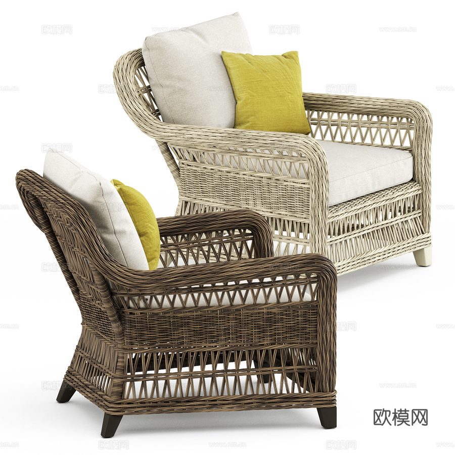 Janus et Cie 凉亭休闲椅3d模型下载（渲染图3）