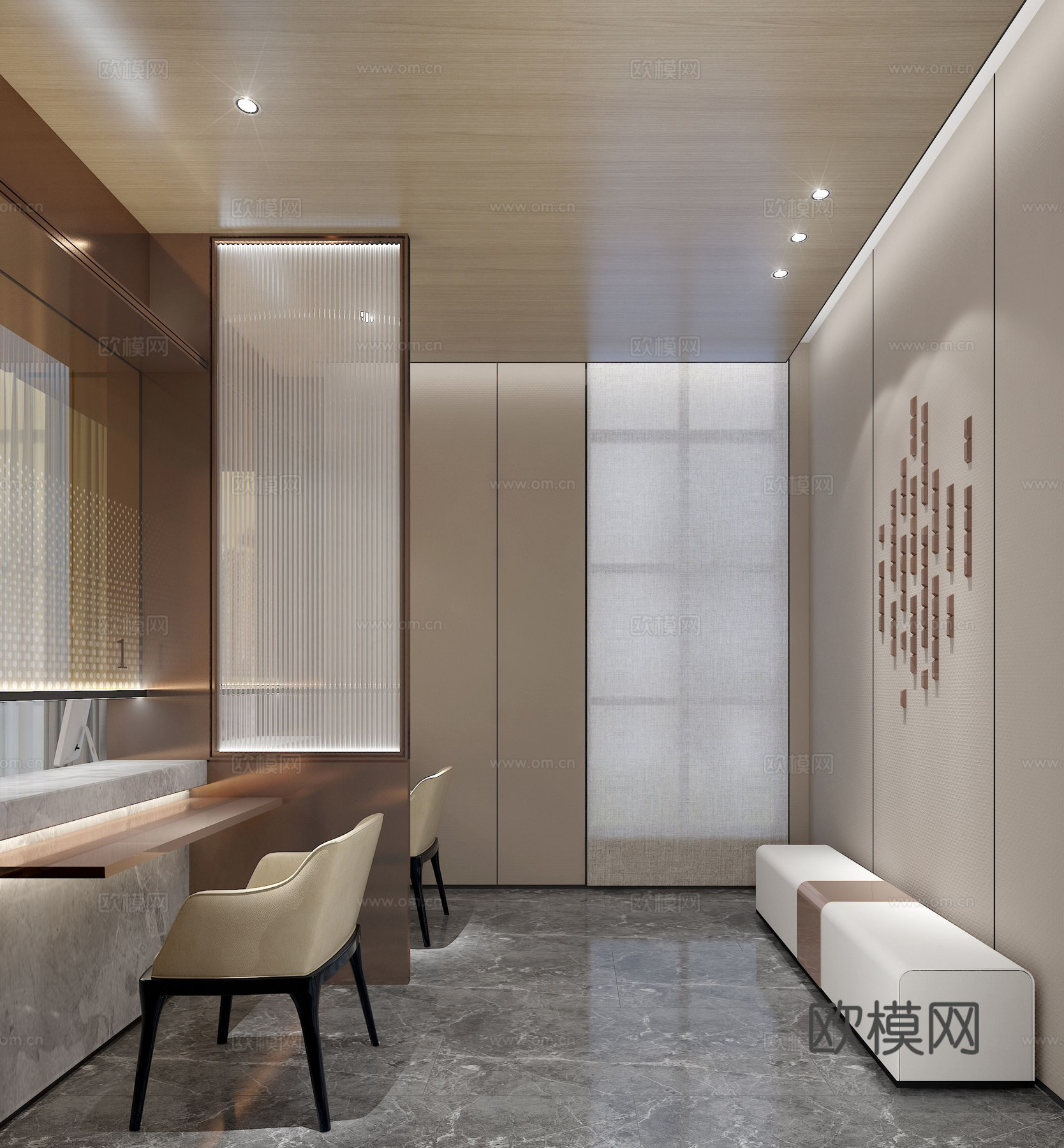 轻奢售楼部 最新全套施工图 效果图合集cad施工图