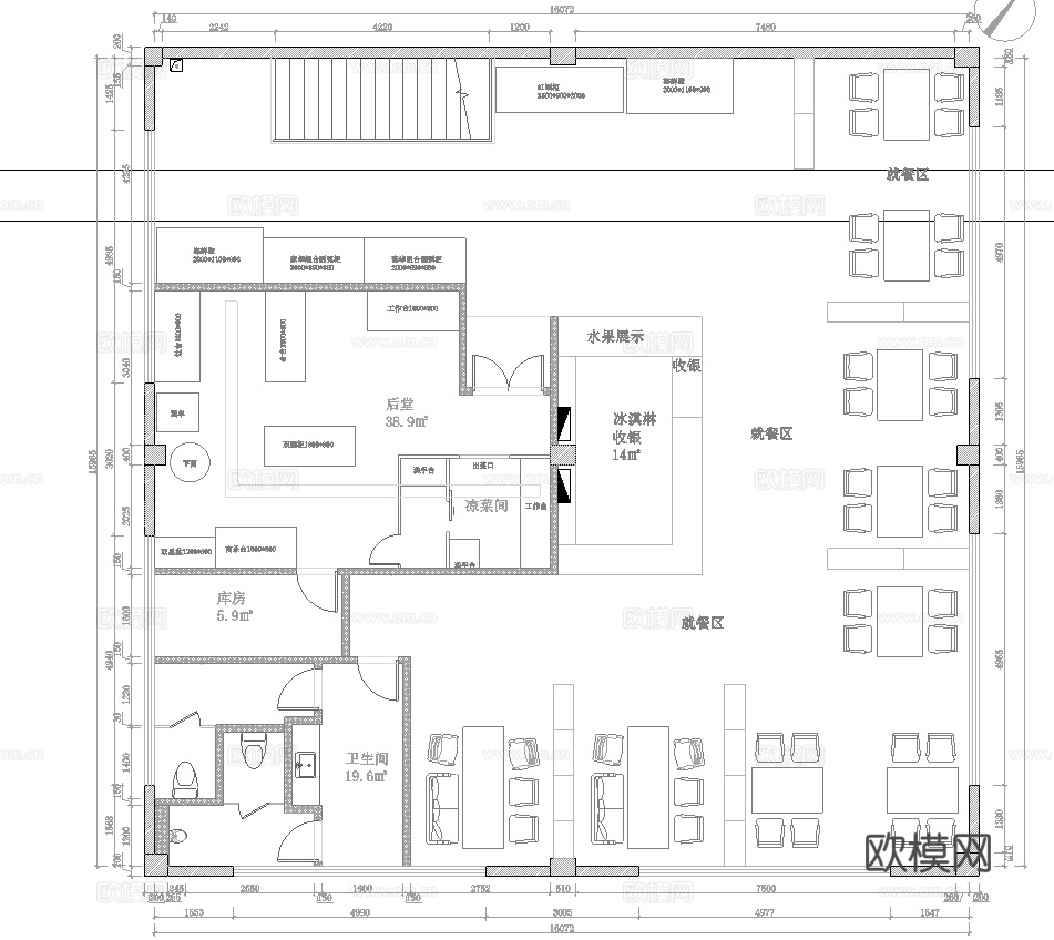 精品百货超市 最新全套施工图 效果图合集cad施工图