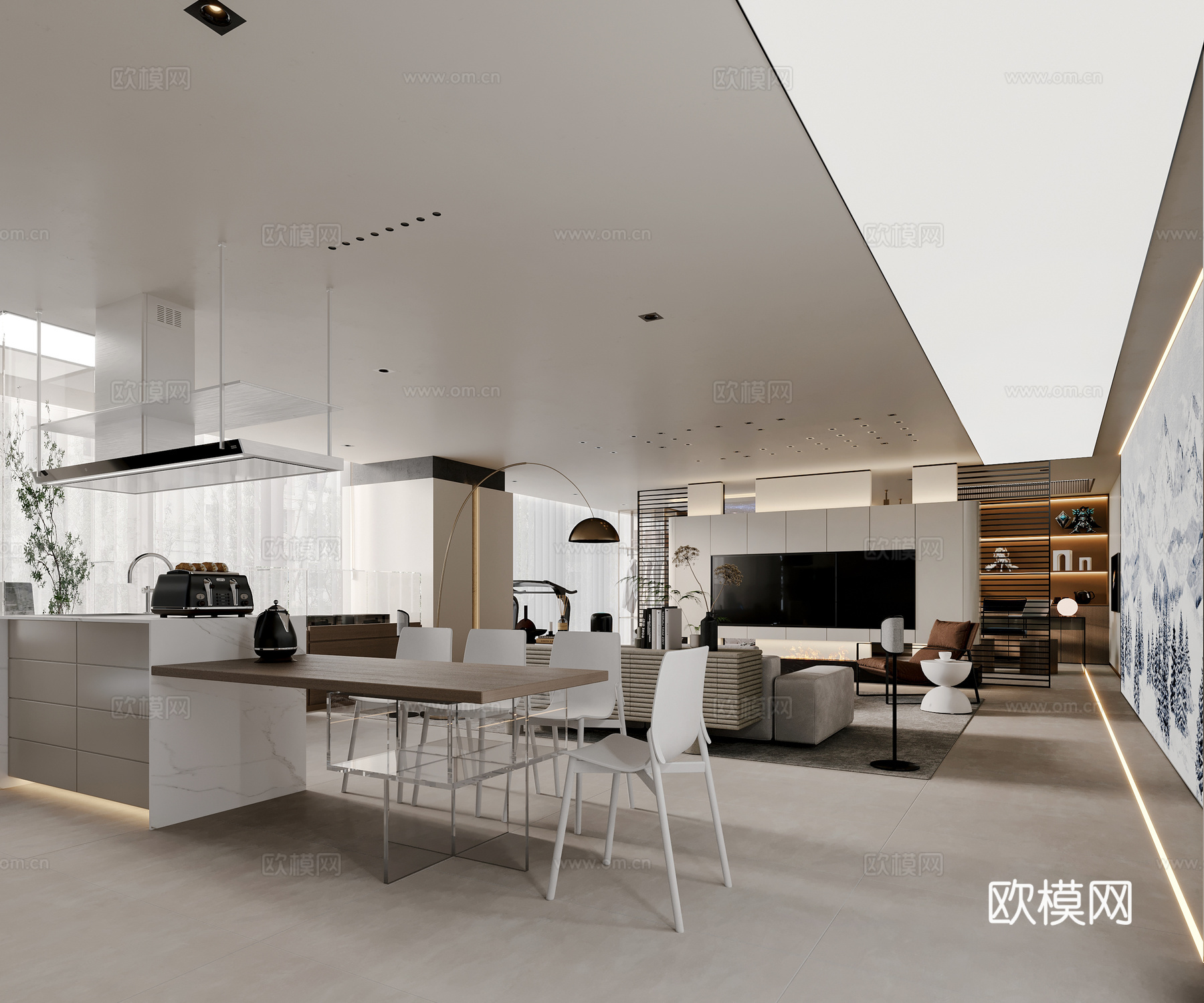 华为智能展厅 最新全套施工图 效果图合集cad施工图