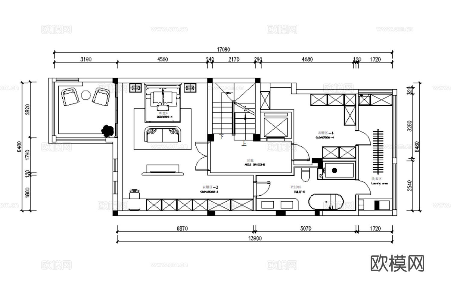 10套中古风格住宅样板间别墅大平层CAD施工图效果图实景图cad施工图cad施工图