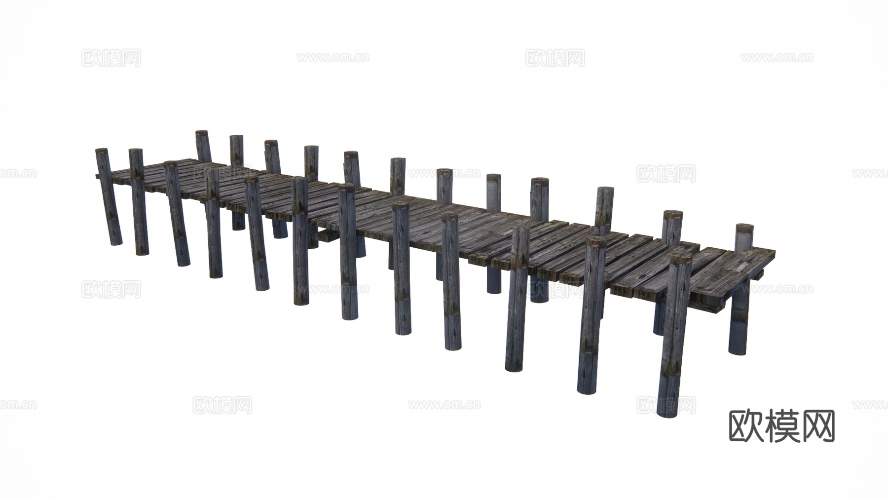 结构桥 高架桥 滨水栈道 木栈道 桥梁su模型