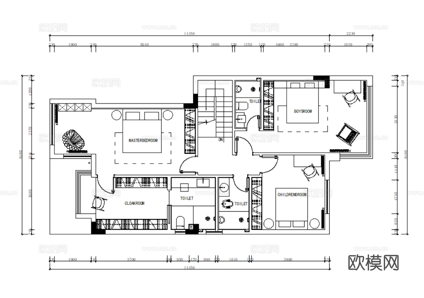 10套中古风格住宅样板间别墅大平层CAD施工图效果图实景图cad施工图cad施工图