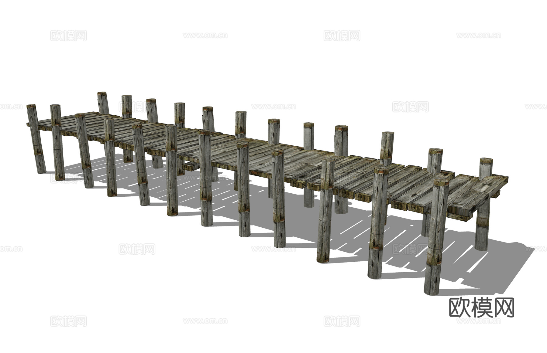 结构桥 高架桥 滨水栈道 木栈道 桥梁su模型