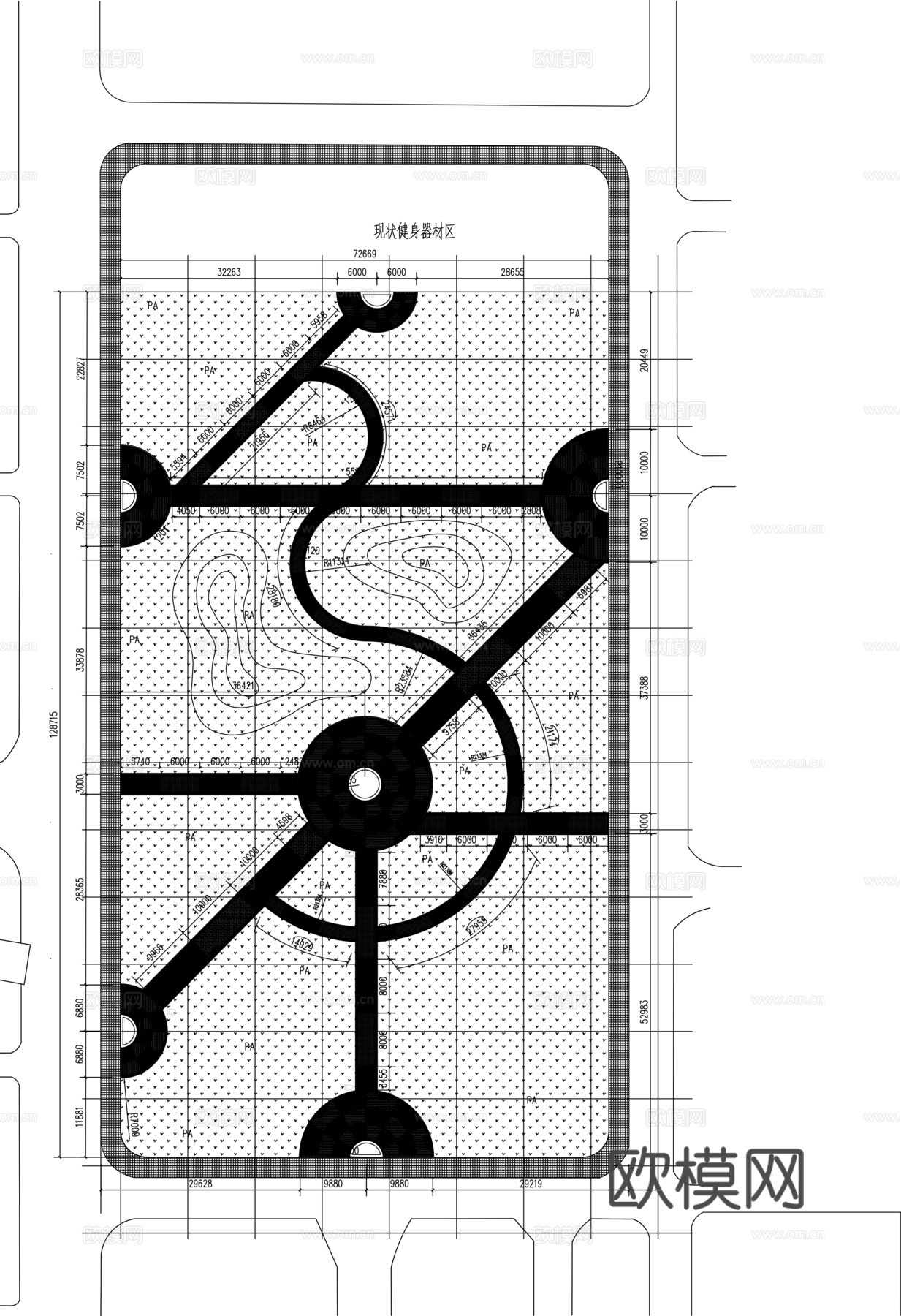园林公园施工图cad施工图