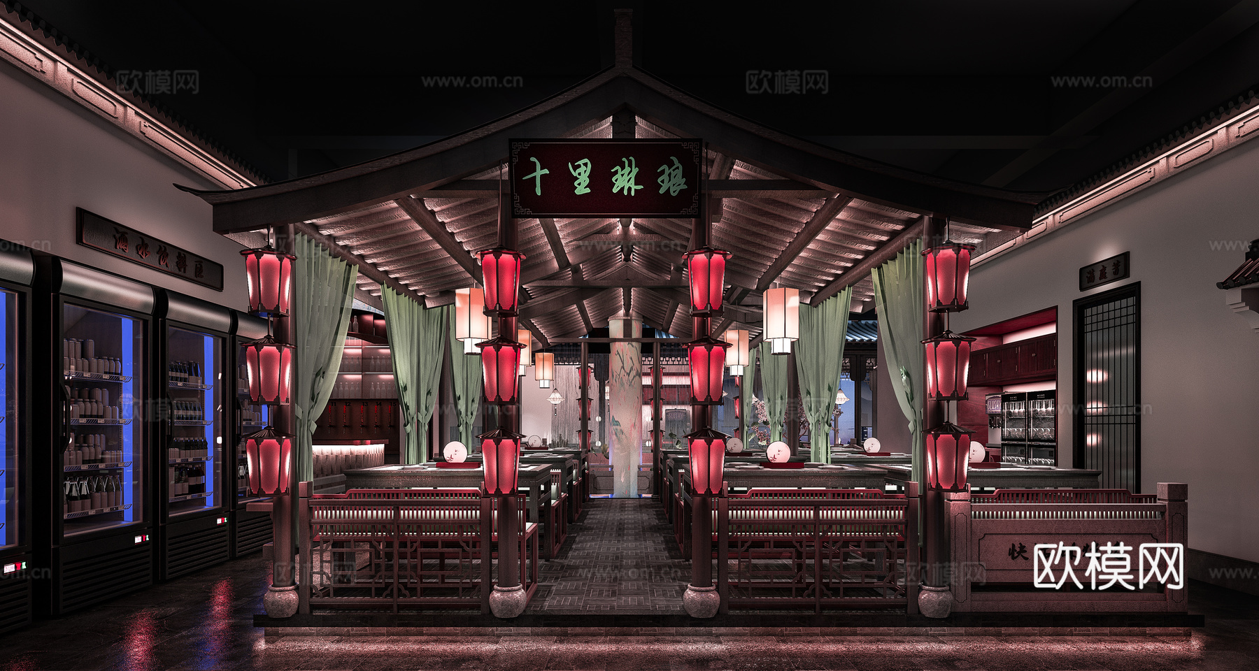 高档中餐厅 最新全套施工图 效果图合集cad施工图