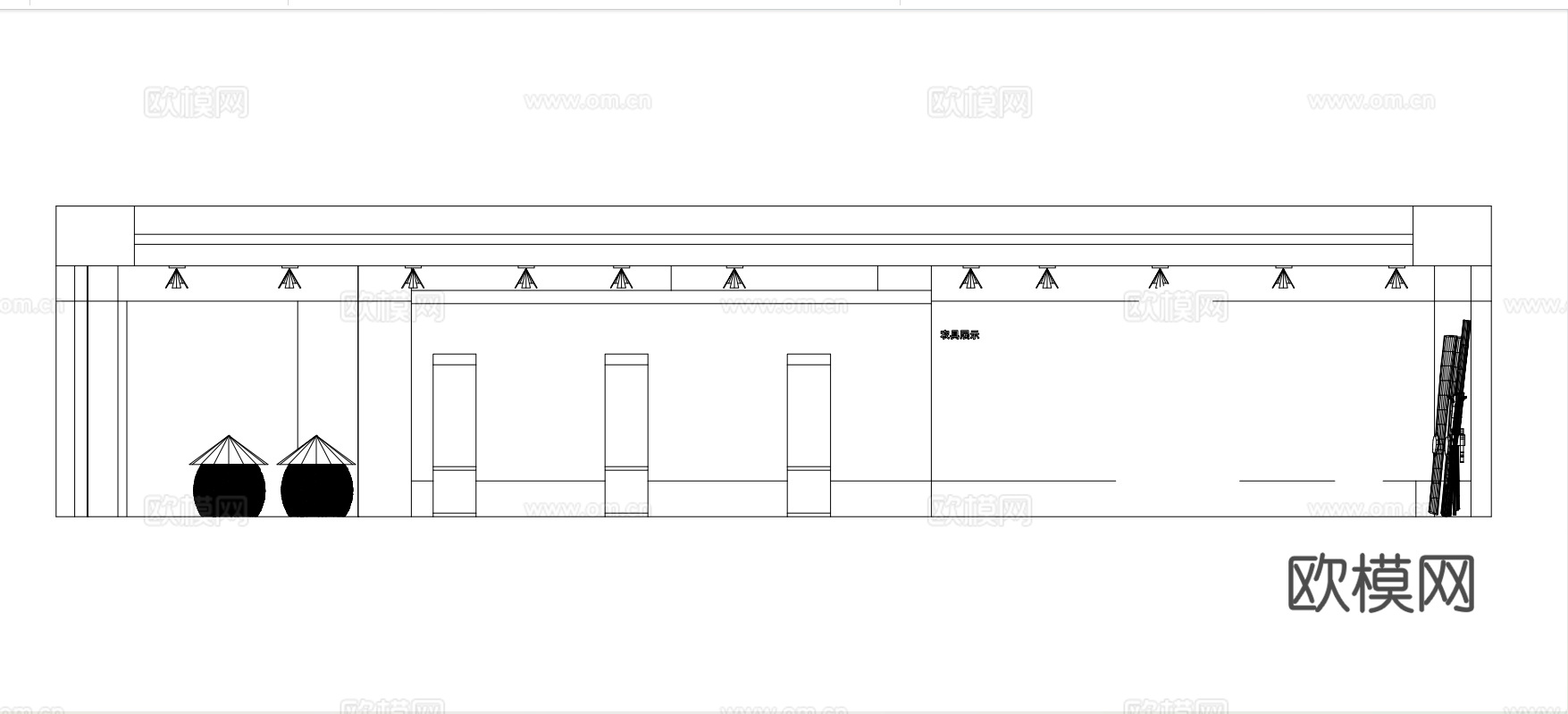 农耕博物馆平面图  博物馆平面图cad施工图cad施工图