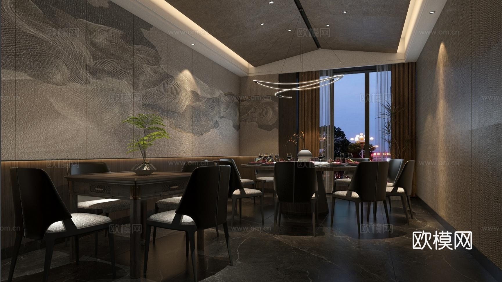 特色中餐厅 最新全套施工图 效果图合集cad施工图