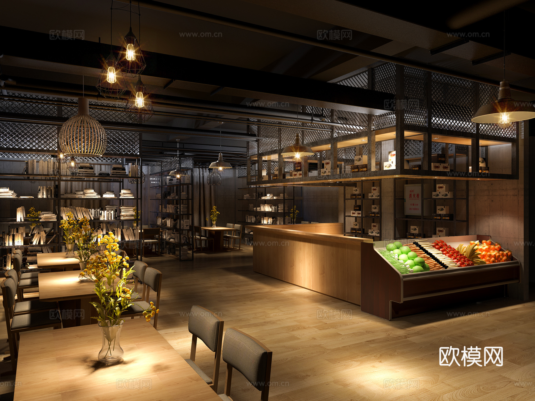 精品百货超市 最新全套施工图 效果图合集cad施工图