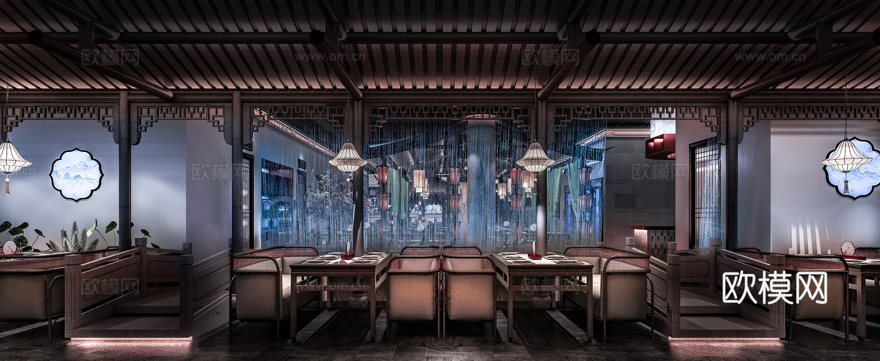 高档中餐厅 最新全套施工图 效果图合集cad施工图