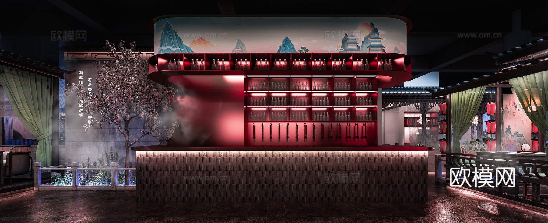 高档中餐厅 最新全套施工图 效果图合集cad施工图