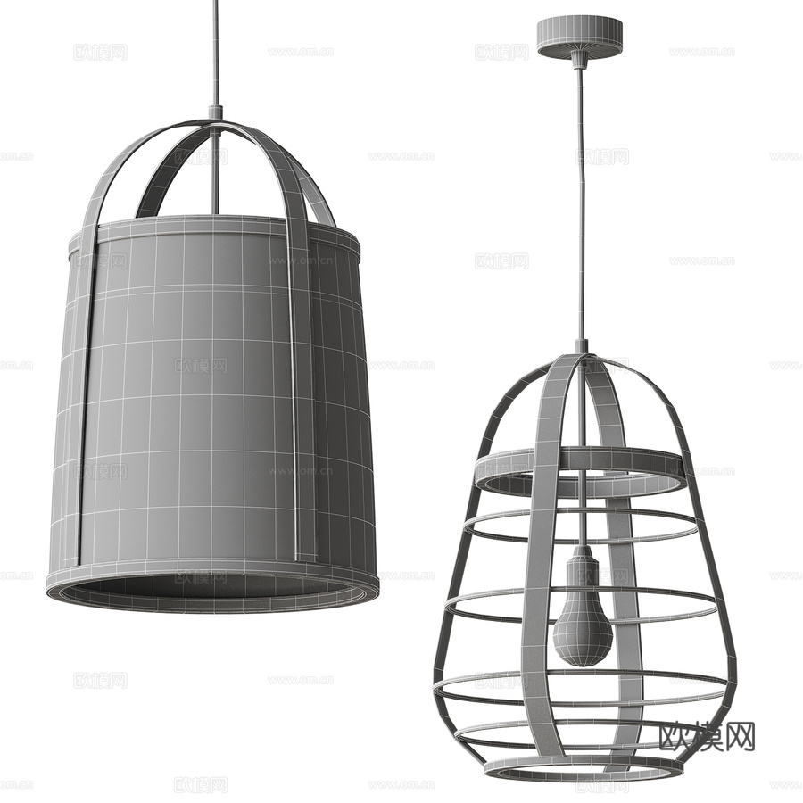雅辛托吊灯 La Redoute3d模型下载（渲染图4）