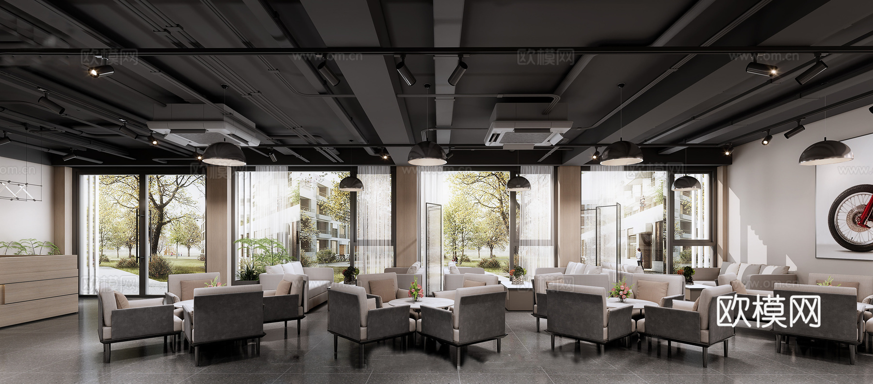 茶馆会所 最新全套施工图 效果图合集cad施工图