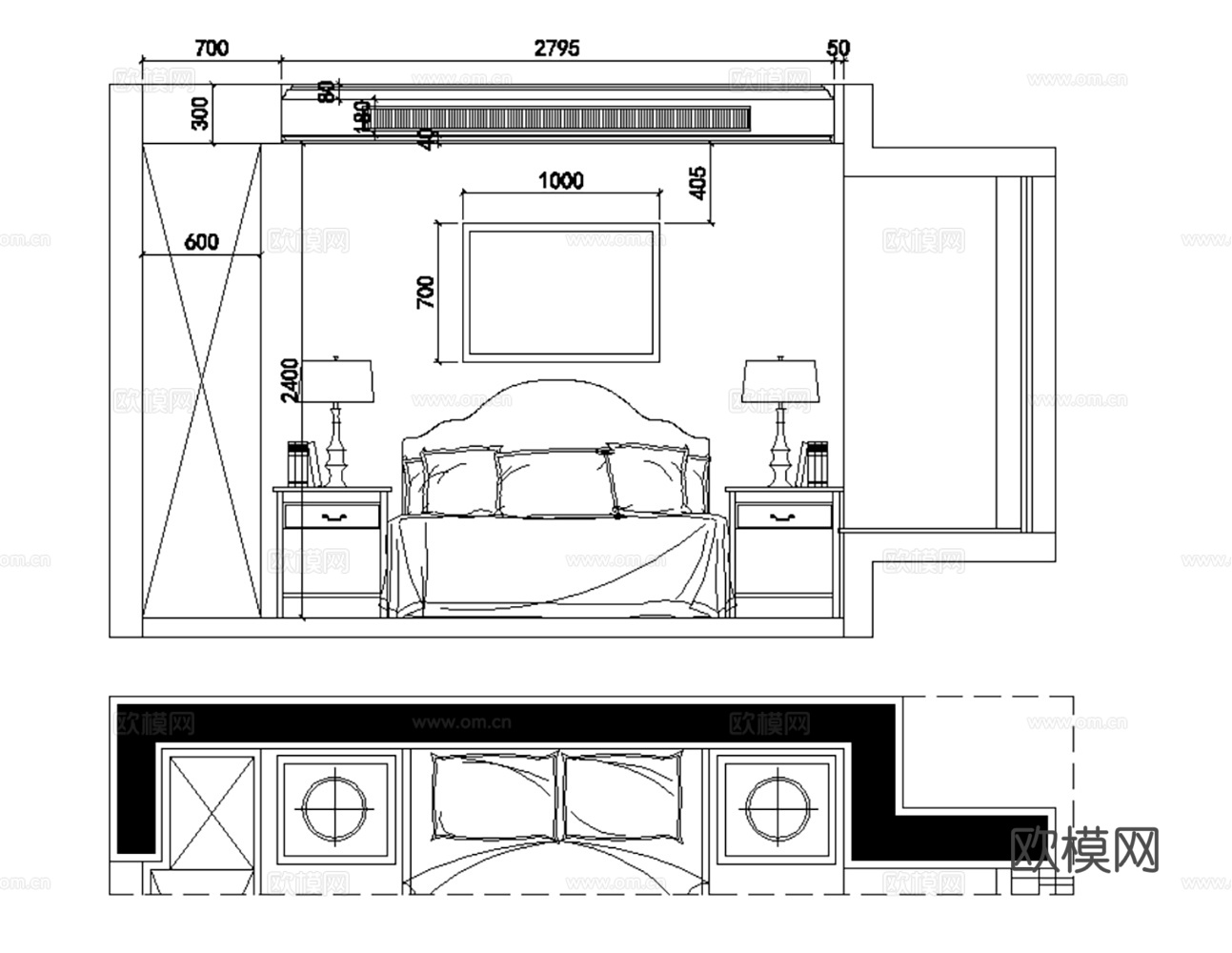 8套无主灯设计样板间大平层别墅CAD施工图效果图实景图cad施工图cad施工图
