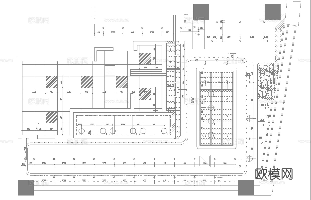 韩式快餐厅 最新全套施工图 效果图合集cad施工图