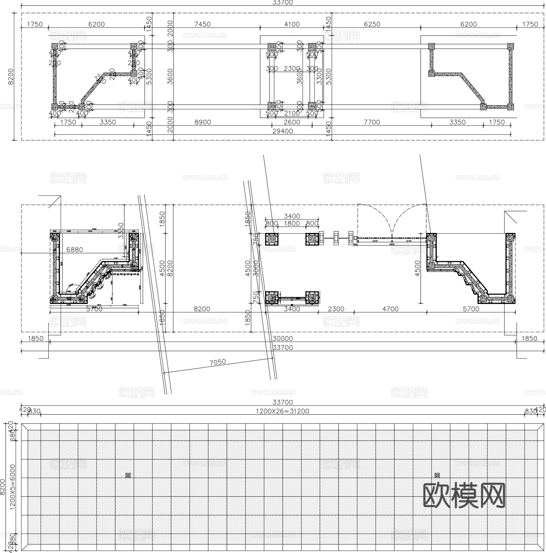 现代住宅大门CAD施工图纸cad施工图