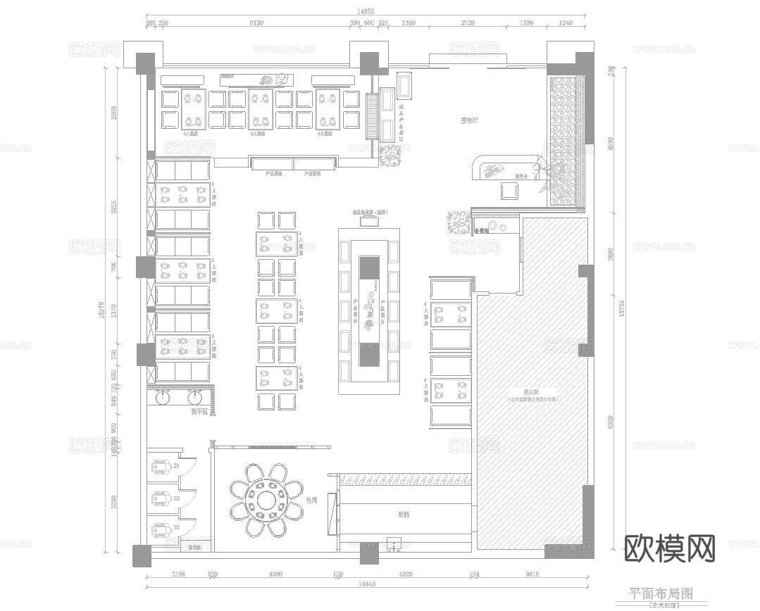 生态餐厅 最新全套施工图 效果图合集cad施工图