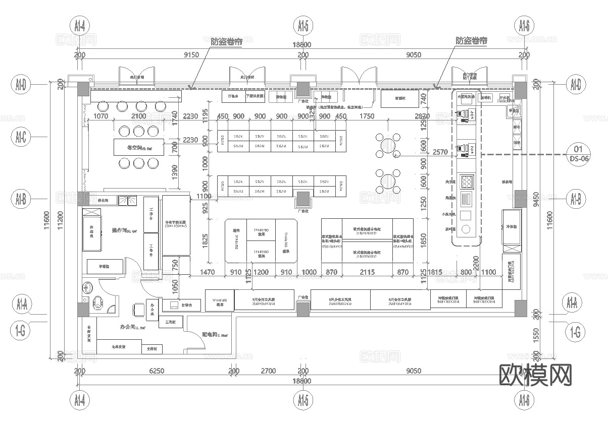 193平超市 最新全套施工图 效果图合集cad施工图