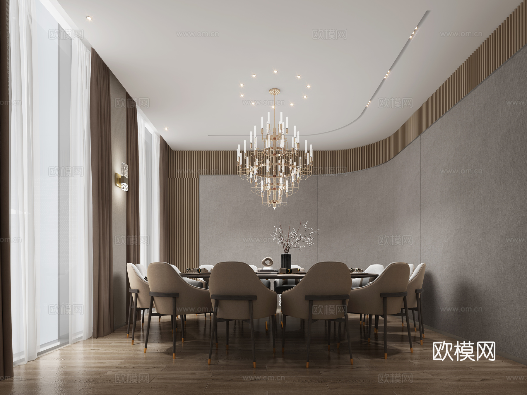 新中式售楼部 最新全套施工图 效果图合集cad施工图