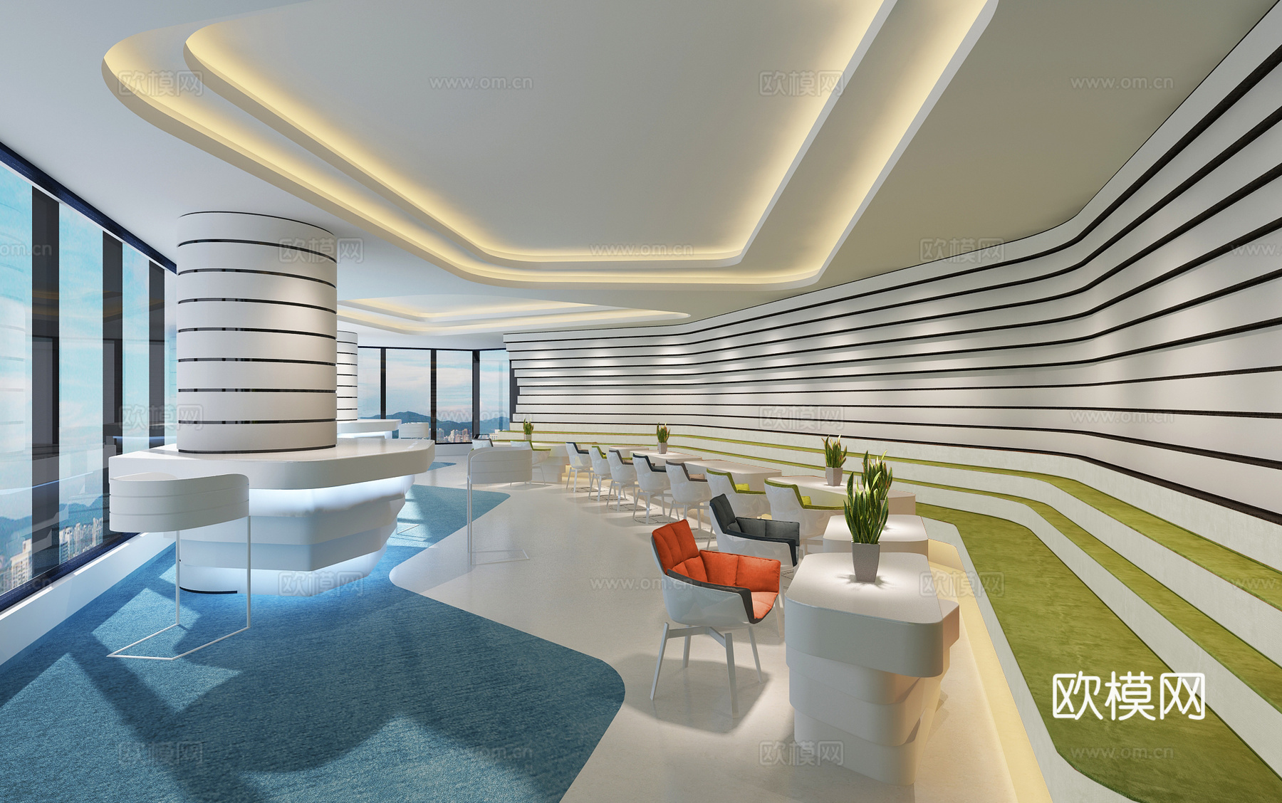 特色咖啡厅 最新全套施工图 效果图合集cad施工图