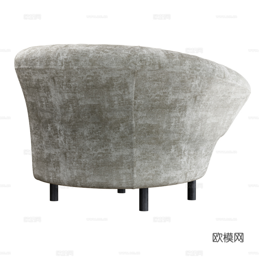 半圆扶手椅ANA扶手椅3d模型下载（渲染图3）