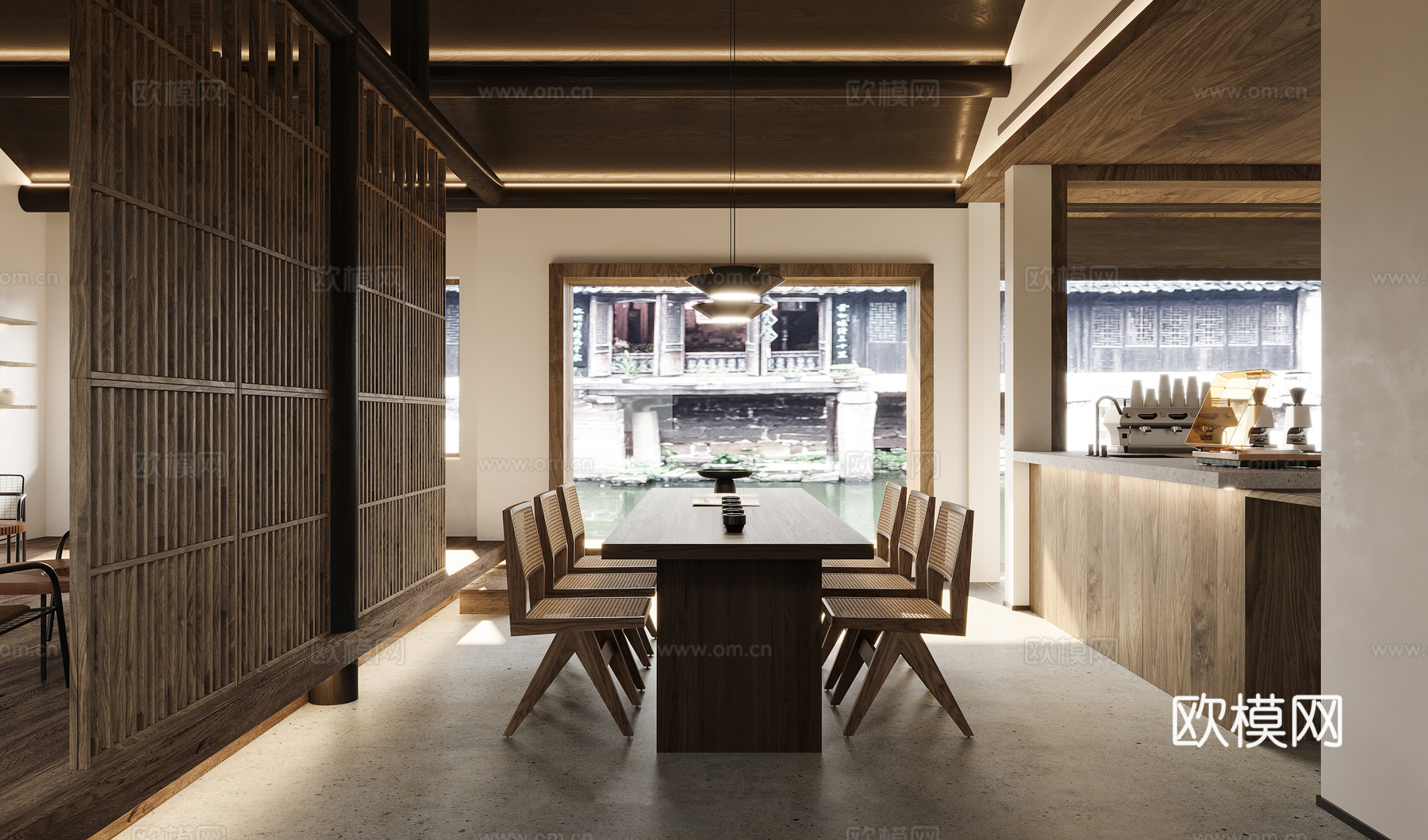 特色咖啡店 最新全套施工图 效果图合集cad施工图