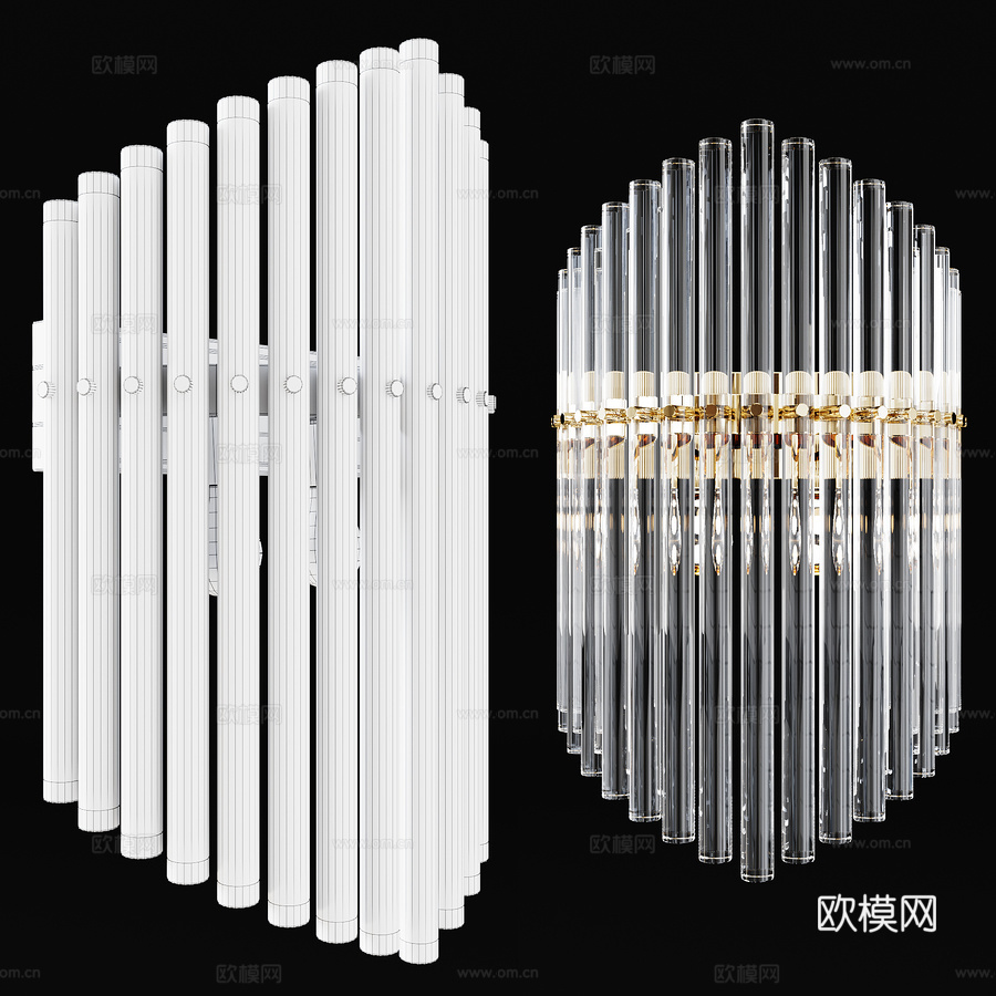 Bontara Verta壁灯3d模型下载（渲染图2）