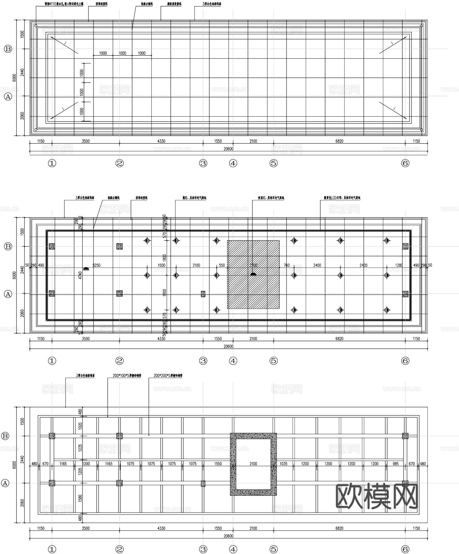 现代住宅大门CAD施工图纸cad施工图