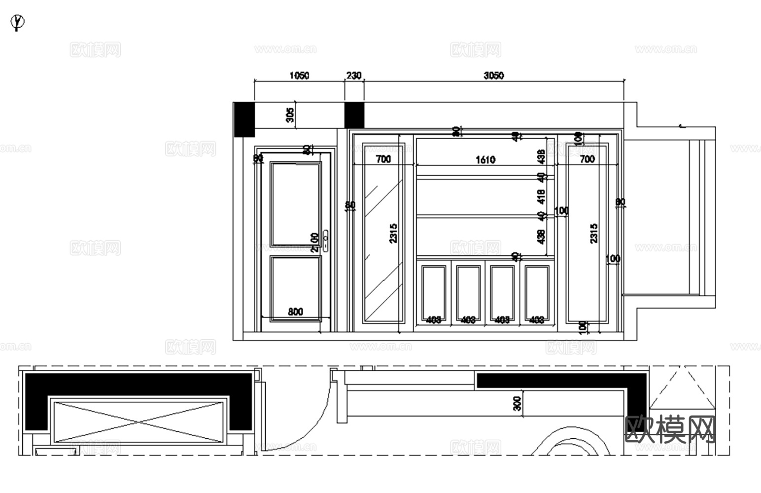 8套无主灯设计样板间大平层别墅CAD施工图效果图实景图cad施工图cad施工图