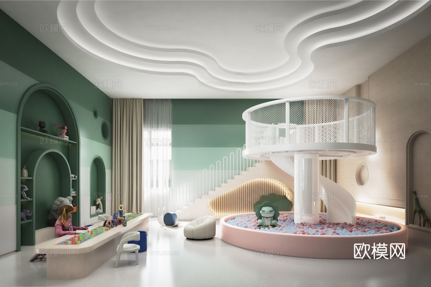 轻奢售楼部 最新全套施工图 效果图合集cad施工图