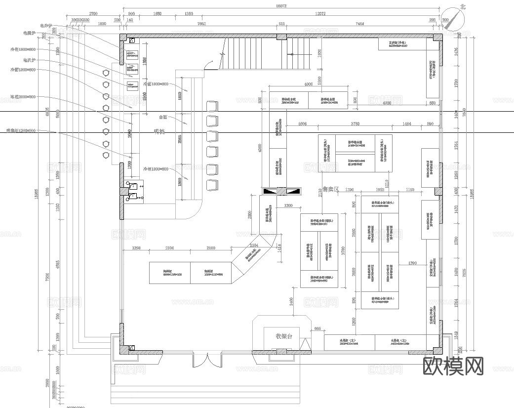精品百货超市 最新全套施工图 效果图合集cad施工图