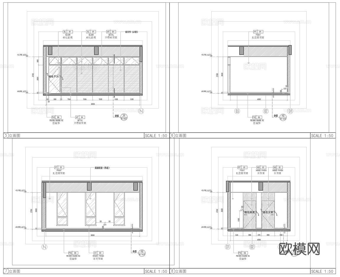 康养医疗 最新全套施工图 效果图合集cad施工图